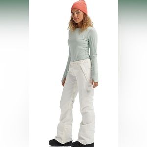 NWOT Burton Society Snowboard Pants, white in x-small